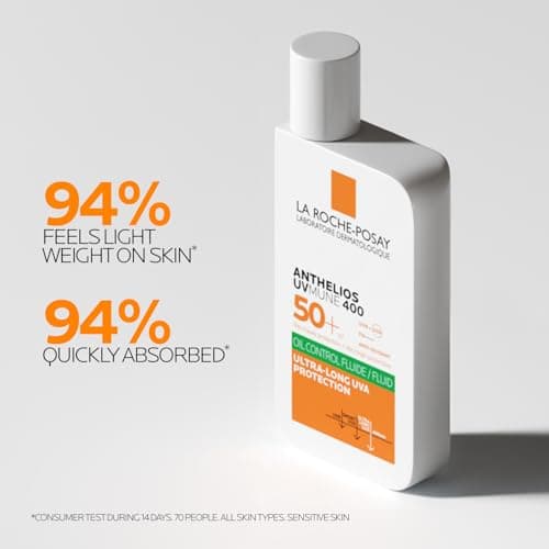 La Roche-Posay Anthelios UVMUNE400 Oil Control Invisible Fluid SPF50+ PA++++ Broad Spectrum UV Protection, Ultra-Lightweight, Mattifying, Non-perfumed Sunscreen for Oily & Acne-Prone Skin, 50ml 3