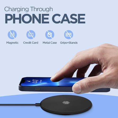 UNIGEN UNIPAD 200 Wireless Charger 5W Qi Fast Wireless Charging Pad [with 18W Charger] Compatible with All Wireless Compatible Smartphones & Earbuds-Black 3