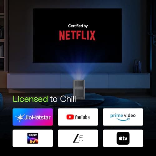 Lumio Arc 5 Portable Home Projector | Official Google TV with Netflix | Native 1080p Full HD | 4K Support | 200 ANSI Lumens | Auto Keystone | Dolby Audio | Sealed Light Engine | Bluetooth Speaker 4