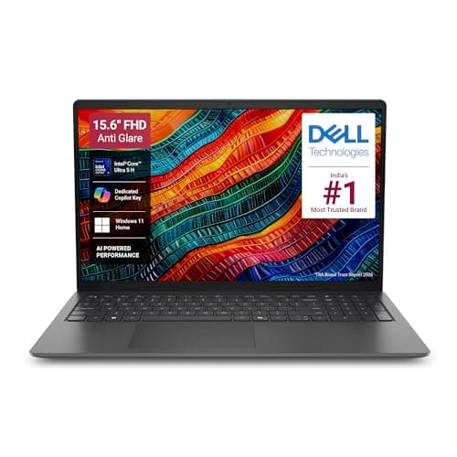 Dell 15 AI Powered Laptop, Intel Core Ultra 5 225H, 8GB DDR5 RAM, 512GB SSD, 15.6" FHD Anti-Glare Display, Intel Arc Graphics, Standard Keyboard, Dedicated Copilot Key, Black, Win11 Home + MSO H&S'24