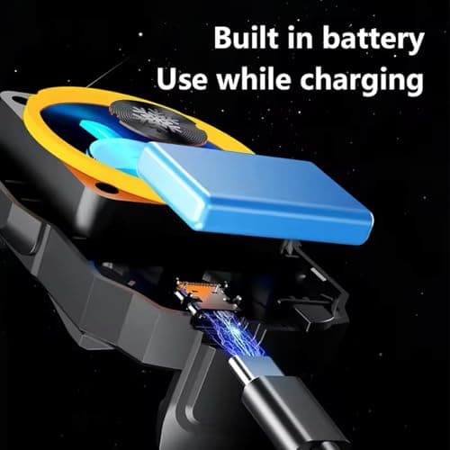 BESTOR Gaming Phone Cooler, Built-in Battery with 3 fan Modes, Wireless Charging and RGB Lights for iPhone, Smartphones from - Advanced Cooling & Charging, with Long Battery Life 2