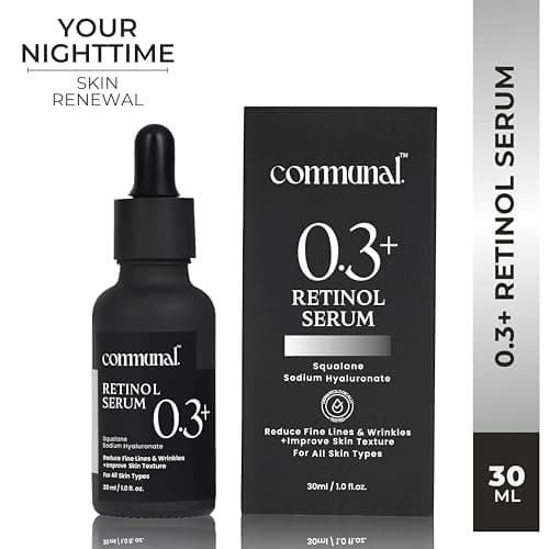 Communal Retinol 0.3% Face Serum 30ml with Hyaluronic Acid & Squalane | Anti Aging Retinol Serum for Fine Lines, Wrinkles & Uneven Texture | Hydrating Night Serum for Oily & Dry Skin 2