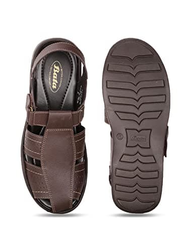 Bata Classic Sandal Men's Dark Brown Sandals - 9 UK (8614041) 4