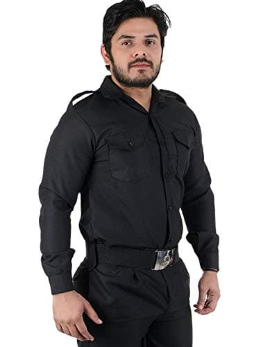 FAB UNIFORMS Men's Security Guard Modern Fit Shirt (Fab209_Black_42) 2