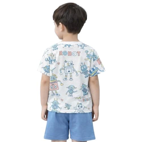 Shree Shyam Summer Dress for Kids Cotton T-shirt Shorts Pair – Printed Soft Fabric, Half Sleeve Round Neck Top, Kids Clothes for Boys, Baby Boy Summer Clothes Set 2