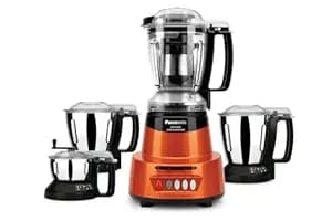 Panasonic Heavy Duty Mixer Grinder For Kitchen MX-AV425 (Sunstone Orange) Elements Series Powerful 1500W (MMLW) 4 Jar (Three-304 Stainless Steel & 1Juicer Extractor Jar) | 5 Years Motor Warranty