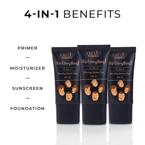 Lovechild Masaba Full Sheer Skip Everything Serum Skin Tint Spf20,Liquid Foundation For All Skin Type,Primer,Moisturizer,Sunscreen & Foundation In One,Enriched With Vitamin E,Icy You 30 Ml (Pack of 1) 5