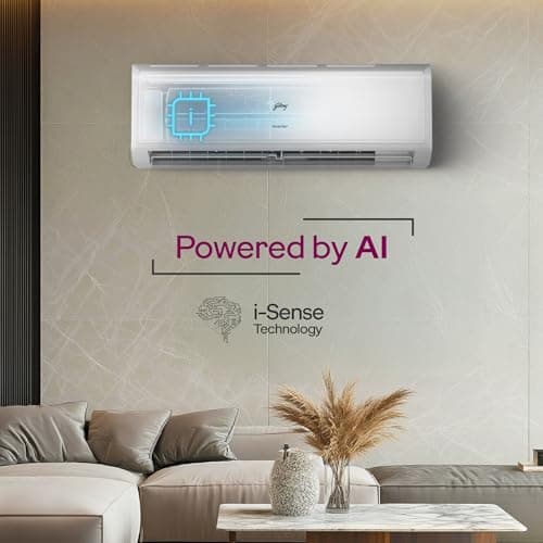 Godrej 1.5 Ton 3 Star| New Star Rated| Inverter Split AC | 5-in-1 Convertible Cooling | 5 Year Comprehensive Warranty| AI Powered| Heavy Duty Cooling at 52°C| (AC 1.5T EC HIC 18Q3TH WA) 2