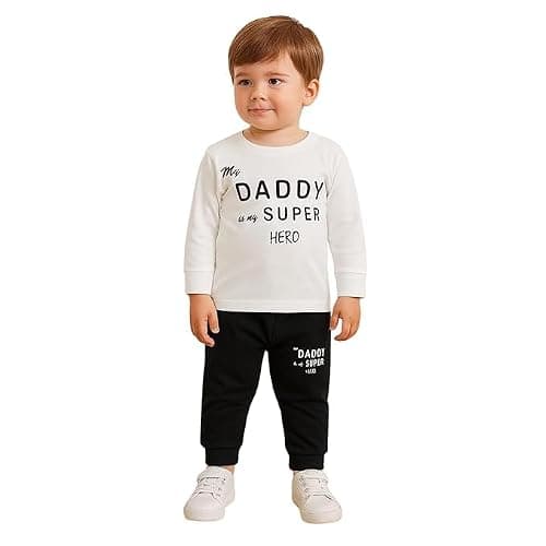 NEW BEGINNING Kids Clothes for Boys | Cotton Printed Full Sleeves Sweatshirt & Shorts Kids Dress Boy | Summer Wear Stylish Casual Baby Boy Dress 1-5 Year (White Black, 5-6 year)