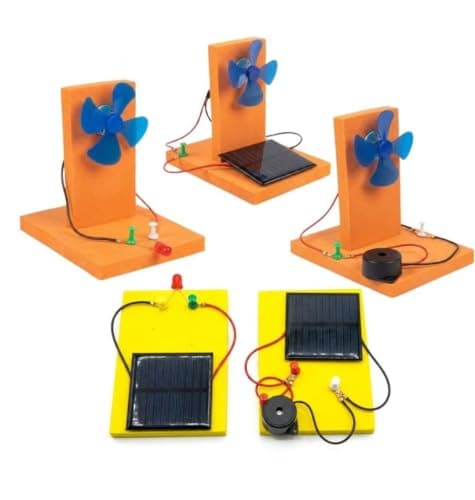 ERH India 5 in 1 DIY Windmill Solar Panel and LED Science Project Working Model Kit for Kids STEM Physics Educational Toy School Exhibition Learning Activity