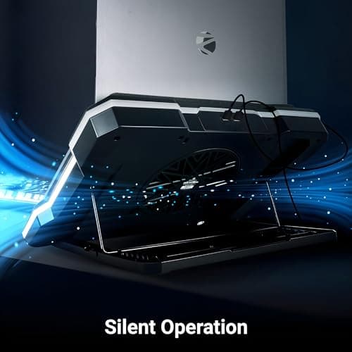 ZEBRONICS NC9200, Laptop Cooling Pad, 140mm RGB LED Fan, Upto 19 inch Laptop, Dual USB Port, Magnetic Foam Cushioning, Detachable Mobile Holder, Fan Speed Controller, High Speed, 10 RGB LED Modes 4