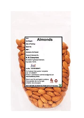 Food Library California Raw Almonds - Badam Giri (200gm) 3