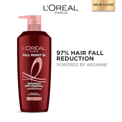 LOreal Paris Fall Resist 3X Anti-Hairfall Shampoo with Arginine Essence For Weak Hair with Tendency to Fall and Hair Thinning, Reduces Hair Breakage and Nourishes Roots- 650ml 2