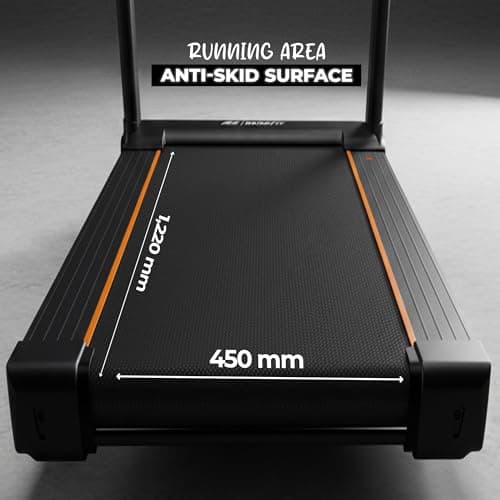 Durafit91™ Racer Multifunction 5 HP Peak BLDC Motorized Treadmill| 120 Kg User Weight| 16 Km/Hr Max Speed | Hydraulic Foldable| Bluetooth Speaker | Wynd app | Home use 5