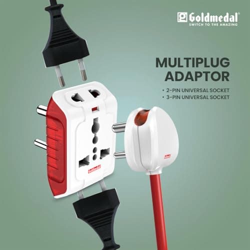 Goldmedal Spice 3-pin Universal Multi Plug (with Indicator) 5