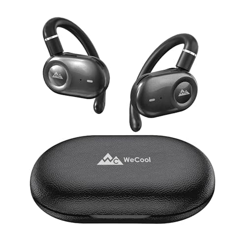 WeCool Moonwalk M3 Pro Open Ear Earbuds Wireless with Multi-Angle Adjustment, Bluetooth 5.4 Ows Earphones with Call Noise Reduction, Ear Safe Headphones with Mic, 60Hrs Playback, IP55 Waterproof