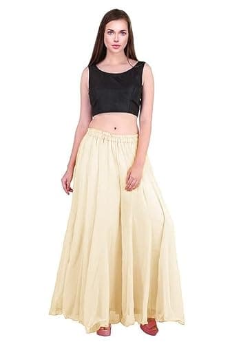 Kicha Flared Georgette Palazzo for Womens(KTB-UGP-OW-013-M) Off White 4