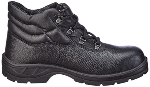 Tiger Men Black High Ankle Leopard Steel Toe Safety Shoes, 9 Uk 4