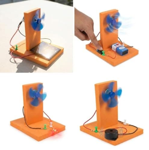 ERH India DIY Windmill Solar Panel and LED Science Project Working Model Kit for Kids STEM Physics Educational Toy School Exhibition Learning Activity 3