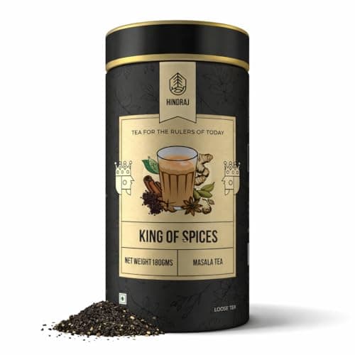 House of Hindraj King of Spices Masala Masala Tea Loose Leaves 180 g Traditional Spiced Chai with Clove, Cardamom, Ginger & Cinnamon Caffeine-Free, Aromatic & Refreshing