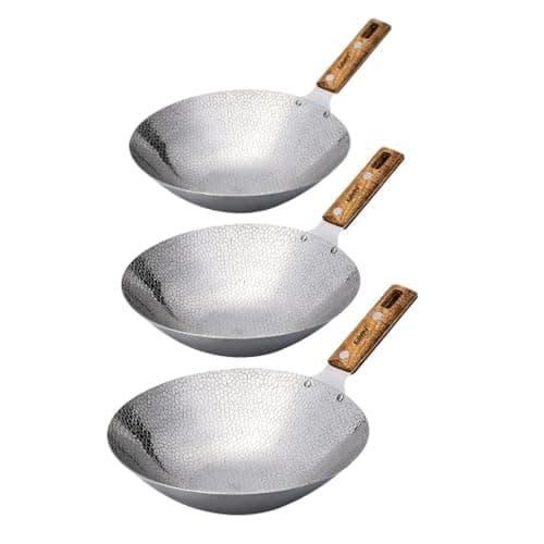 TRENDYNEST Traditional Wok Pan Practical Anti Scalding Handle Home Use Kitchen Cookware 22cm 6