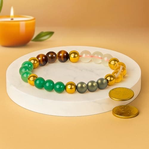 Reiki Crystal Products Certified Dhan Yog Bracelet Attracts Wealth and Financial Prosperity | Certificate of Authenticity | Wealth, Money Magnet, Dhanyog Bracelet for Men & Women 4