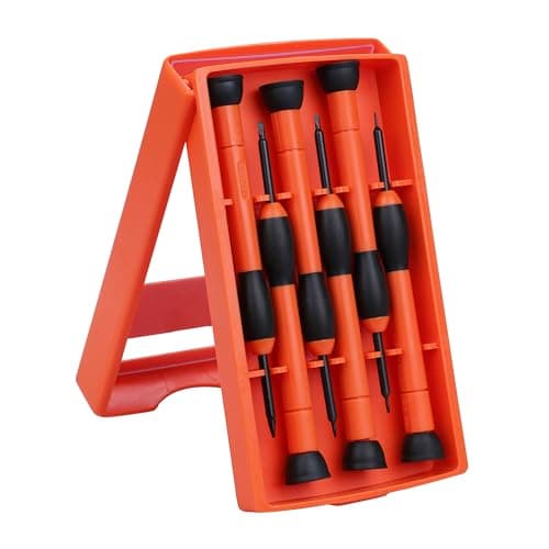 Taparia PSF6 Precision Screwdriver Set, 6 Pieces | Flat/Slotted Tips | High-Grade Alloy Steel Blades with Comfortable Plastic Handles | Sizes: 0.8mm, 1.0mm, 1.2mm, 1.6mm, 2.0mm & 2.5mm 3