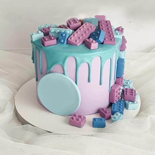 KARP Block Silicone Moulds, 7-Cavity Non-Stick Candy Moulds, Chocolate Moulds, for Kids Party's & Baking Building Block Themes & Cake Muffin Cupcake Gumdrop Jelly 4