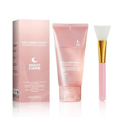 BYKOINE Collagen Night Mask Overnight Peel-Off (Korean Skincare) | Hydration & Elasticity Care for Glowing Skin| Overnight Collagen Face Mask | Peel-Off Wrapping Mask for Firming, Hydration & Radiant 