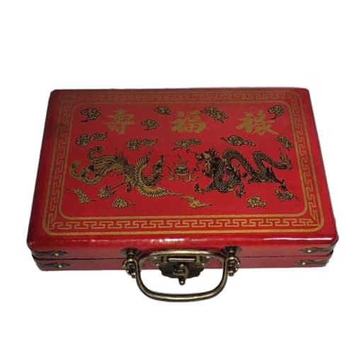 UJEAVETTE Chinese Mahjong Game Set Travel Mini Mahjong for Home Family Gathering Party 22.5cmx16cmx4.5cm 3