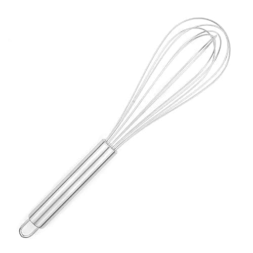 KitchenFest® Stainless Steel Kitchen Manual Egg Beater Cake Baking Tools Hand-held Whisk Mixer, 10 Inch
