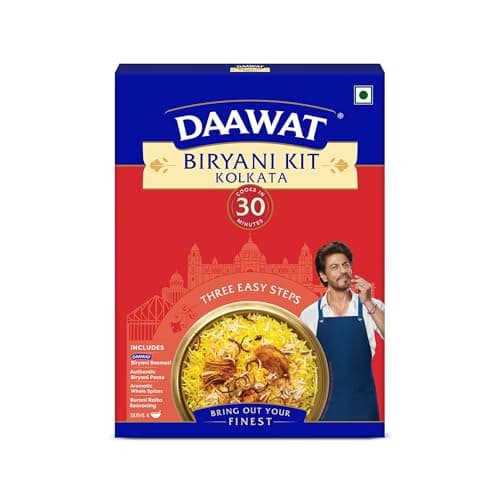 Daawat Biryani Kit Kolkata | Authentic Recipe | Ready in 30 min | Ready to Cook | 334gm