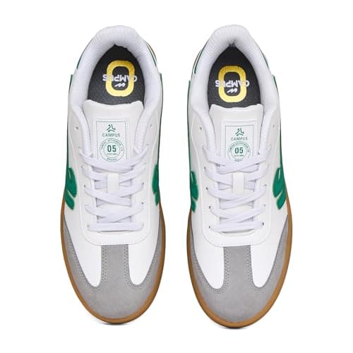Campus Men's ROLIM WHT/GRN Sneakers - 6UK/India 1 Pair 4