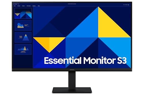 Samsung 27" LS27D300GAWXXL Essential S3 Flat Monitor |IPS Panel| FHD 1920 x 1080|100 Hz| 5 ms |HDMI,VGA| Game Mode| Eye Saver Mode||Black