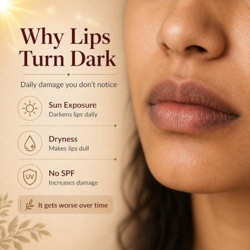 Kaumudi Brightening Tinted Lip Balm | SPF 50 PA+++ In-Vivo Tested | Raspberry Seed Oil + Zinc Oxide + Kojic Acid | A2 Ghee & Rosehip Oil | No Petroleum Jelly No Paraffin | For Dark & Pigmented Lips |  5