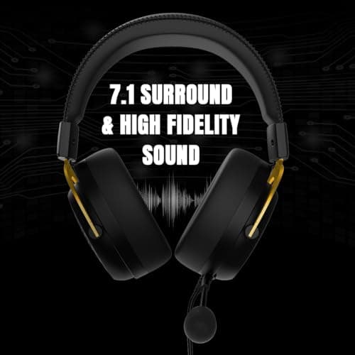 Cosmic Byte CryoCore 7.1 Surround Wired Gaming Headset with Noise-Cancelling Mic, Honeycomb Metal Design, Braided Cable, PC Software & PS4/PS5 3D Audio Support (Black) 2