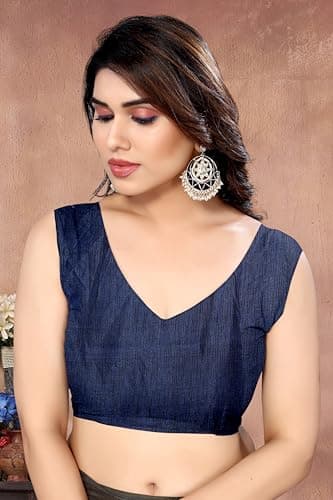 SAREEZAA Women's Dola Silk Floral Printed Woven Sequence Zari Border Saree with Unstitched Blouse Piece (Blue) 5