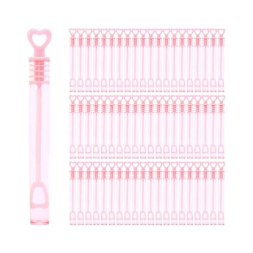Meadawgs® 60Pcs Heart Wands Tubes Valentine's Day Bubble Blowing Toys for Kids Children Pink|Baby | Toys for Baby | Developmental Baby Toys|60 Bubble Wands