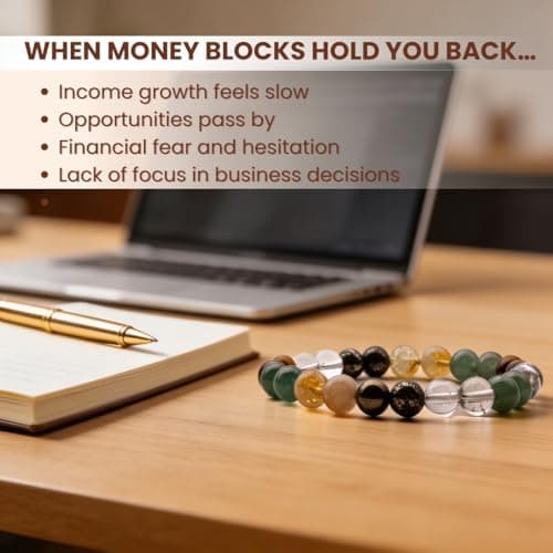 Plus Value Dhan Yog Bracelet Wealth Abundance Crystal Bracelet Money Magnet Stone for Reiki Healing, Vastu, Feng Shui, Numerology for Men and Women (Beads Size 8mm, Certified) 4