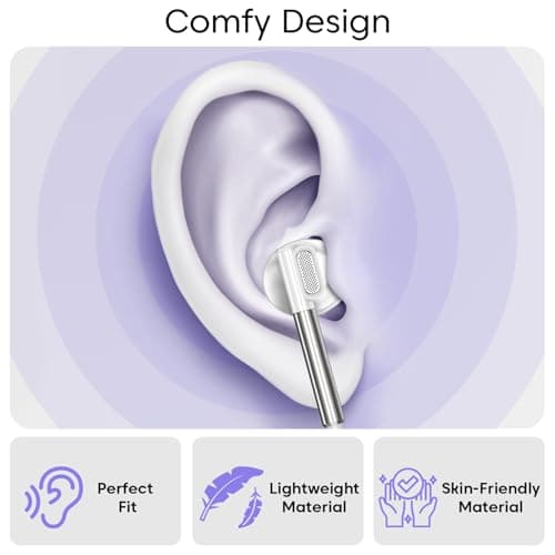 Sounce BassPulse In Ear 3.5mm Wired Headset with Deep Bass 14.2mm Dynamic Driver HD Mic In-Line Music Controls Tangle-Free Durable TPE Cable Sweatproof Lightweight Earphones for Phones Tablets (White) 5