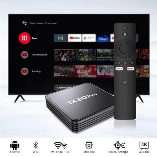 DIVYE TX20 Pro Smart Android TV Box – 2GB RAM / 16GB ROM Android 10.0 Amlogic 4