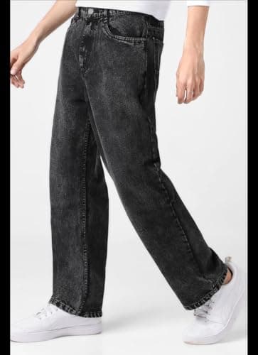 Men Straight Fit Grey Denim Jeans | Washed Casual Denim Pants | Comfortable Straight Leg Jeans for Men | Street Style & Office Casual Wear 3
