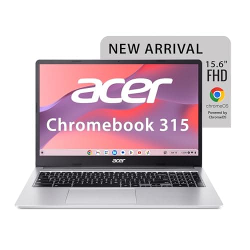 acer Chromebook, Intel Celeron N4500, 8GB RAM, 128GB eMMC, Full HD, 15.6"/39.6 cm, Chrome OS, Silver, 1.6 KG, CB315-4H, Intel Graphics, WiFi 6 Laptop
