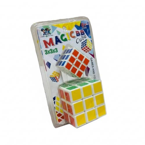 Games and Toys India Magic CBB 3x3x3 Speed Cube, Professional Smooth-Turn Educational Puzzle, BIS Certified Safety Plastic, Multi-Color Brain Teaser for Kids & Adults (Pack of 1) 4