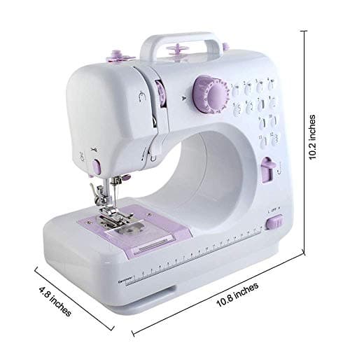 TMY Mini Sewing Machine for Beginner, Portable Machine,12 Built-in Stitches Small Double Threads and Two Speed Multi-Function Mending with Foot Pedal Kids, Women (TMYPP28) 5