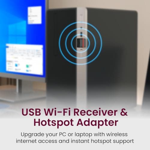 Portronics Wiplug 150 WiFi USB Mini Adapter Supports Wireless Data Upto 150 Mbps, Hotspot Adaptor, IEEE 802.11 b/g/n Support,Advanced WPA/WPA2 Security Encryption, Plug & Play Setup (Black) 2