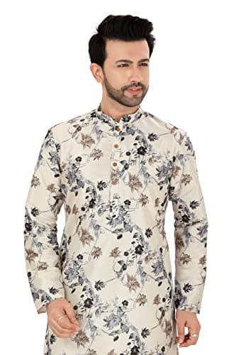 Logass Cotton Printed Kurta Pyjama Set For Men Ethnic & Designer Wear (Le 001) - (Medium), Multicolor 4