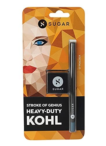 SUGAR Cosmetics Stroke Of Genius Heavy-Duty Kohl Kajal for Women | Smudge, Water & Transfer Proof | Intense Pigment Matte Kajal | 12Hr Wear | 1.2gm - 07 Peacock 5