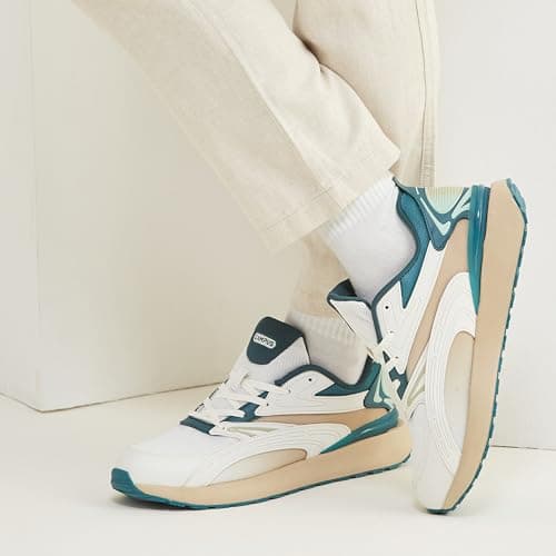 Campus Men's Vitality Sneakers Off.WHT/D.GRN - 8UK/India 3