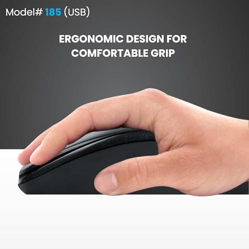 ProDot Wired Mouse - Ergonomic Design, Precise Tracking, Universal Compatibility - Ideal for PC, Mac, Gaming, and Office Use (Black) 4